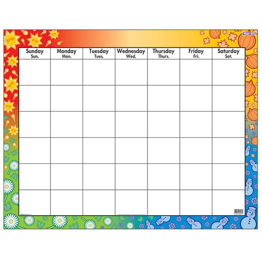 Wipe-Off Chart Calendar 22 X 28 (Pack of 10) - Calendars - Trend Enterprises Inc.