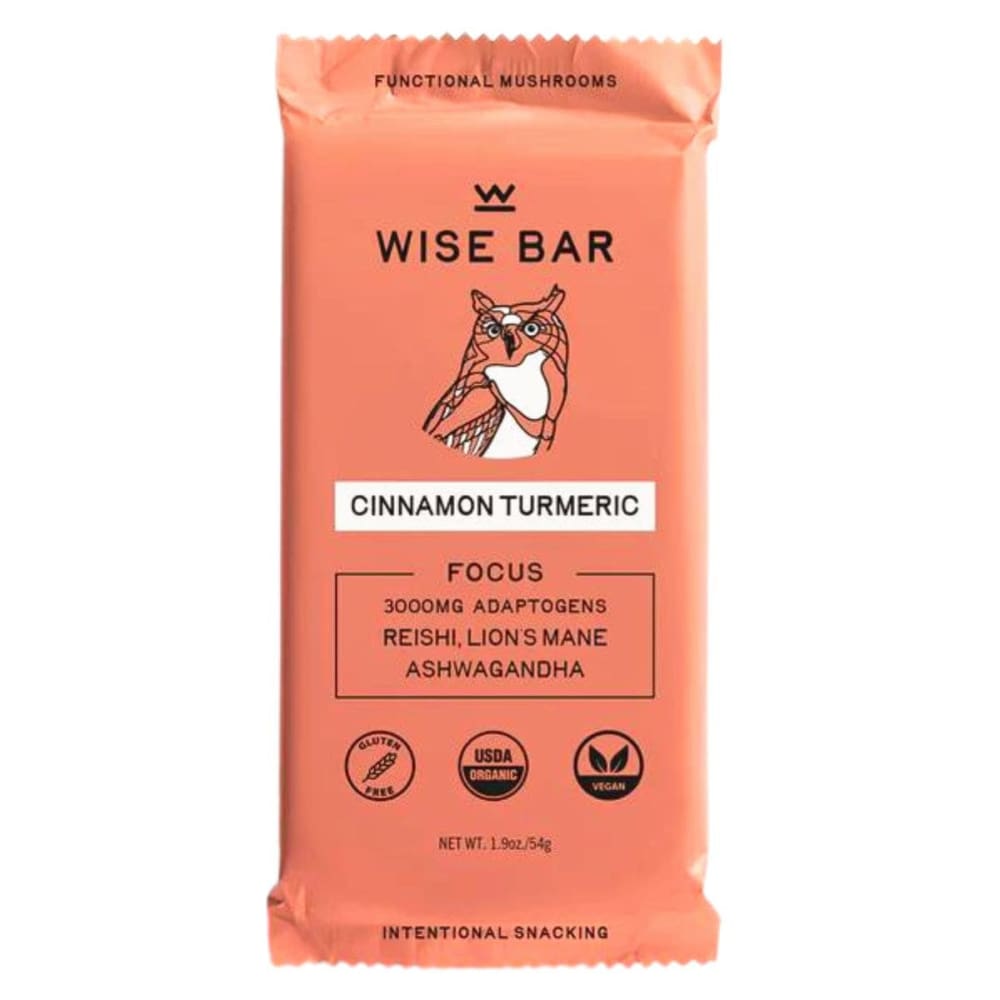 WISE BAR: Cinnamon Turmeric Bar 1.9 oz (Pack of 5) - Grocery > Beverages > Coffee Tea & Hot Cocoa - WISE BAR
