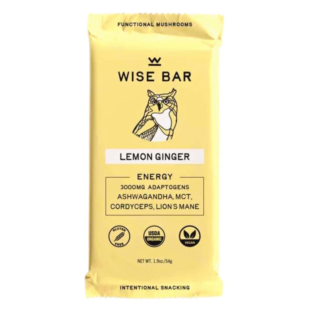 WISE BAR: Lemon Ginger Bar 1.9 oz (Pack of 5) - Grocery > Beverages > Coffee Tea & Hot Cocoa - WISE BAR