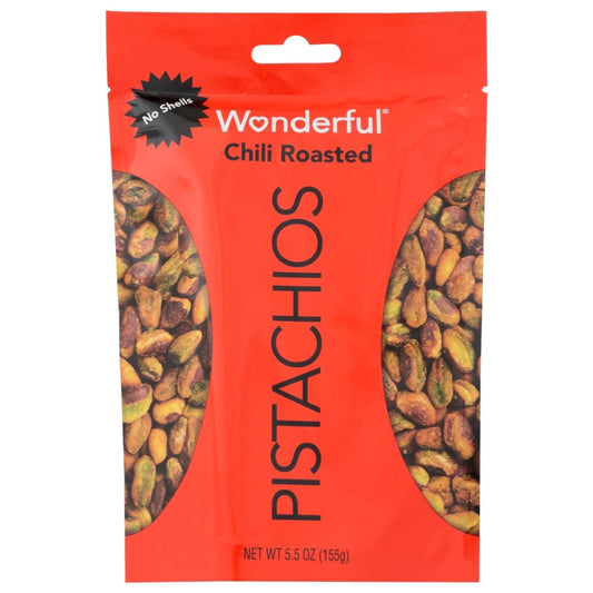 Wonderful Pistachios: Pistachio No Shl Chili Rs (5.50 OZ) (Pack of 4) - Grocery > Snacks > Nuts > Nuts - Wonderful Pistachios