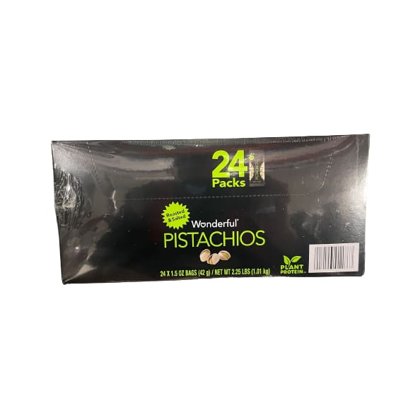 Wonderful Pistachios Roasted & Salted 24 x 1.5 oz. - Wonderful