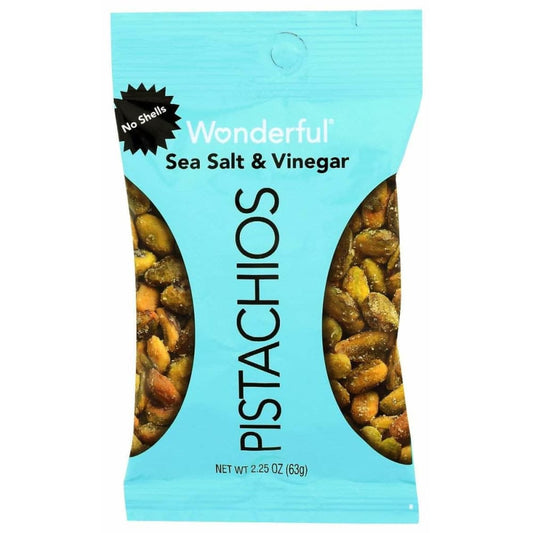 WONDERFUL PISTACHIOS Wonderful Pistachios Sea Salt Vinegar No Shell, 2.25 Oz