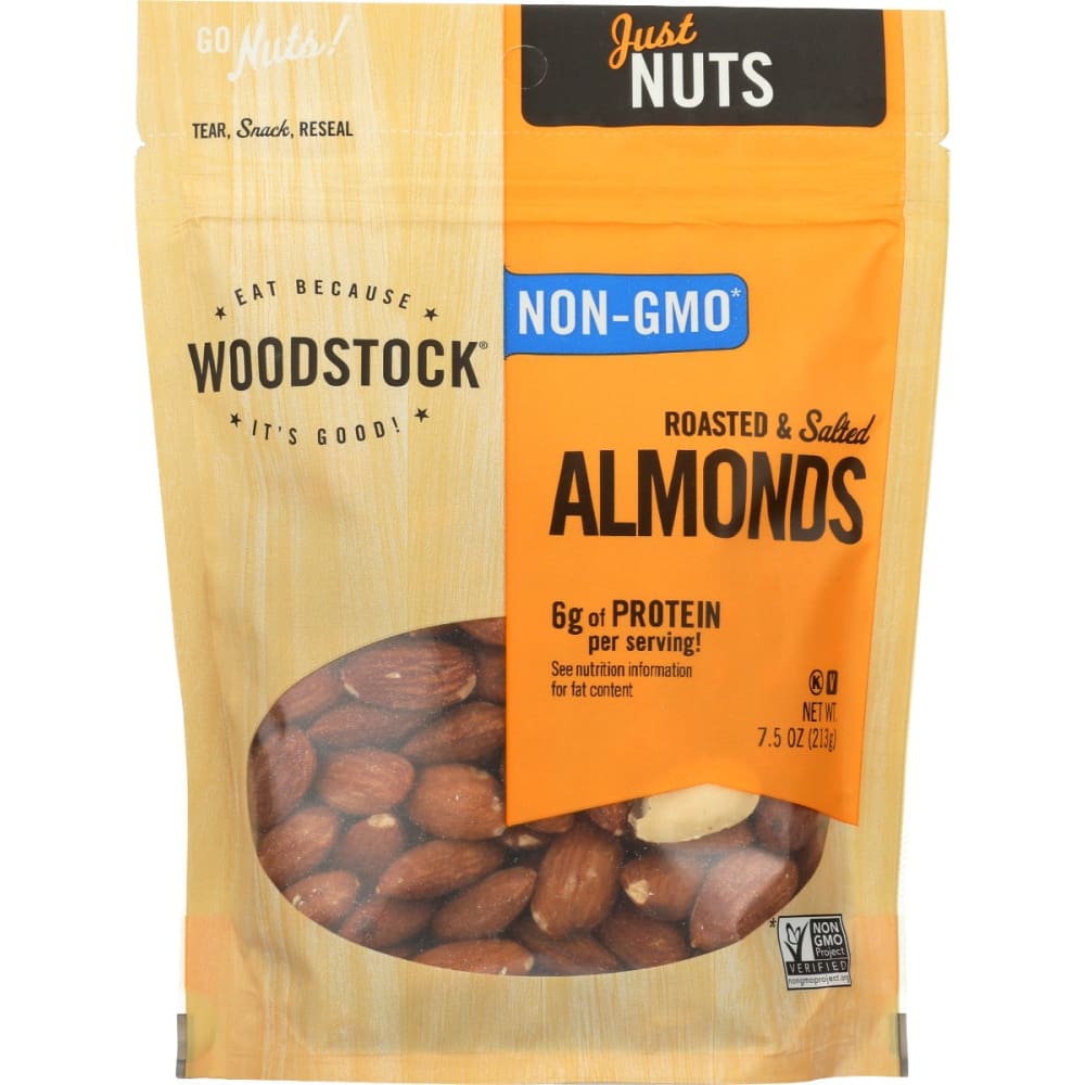 WOODSTOCK: Almonds Rstd Sltd 7.5 oz (Pack of 3) - Nuts > Nuts - WOODSTOCK