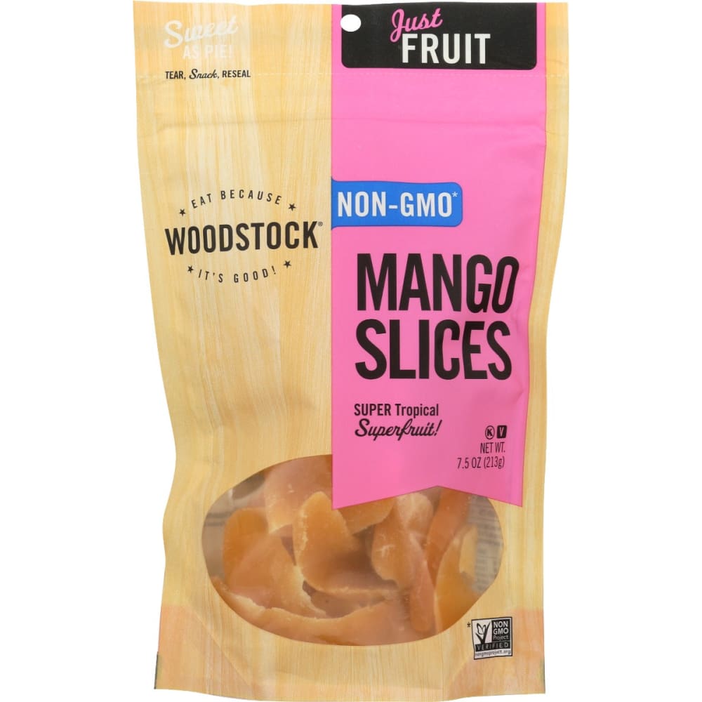 WOODSTOCK: Mango Slices Low Sugar 7.5 oz (Pack of 3) - Fruit Snacks - WOODSTOCK