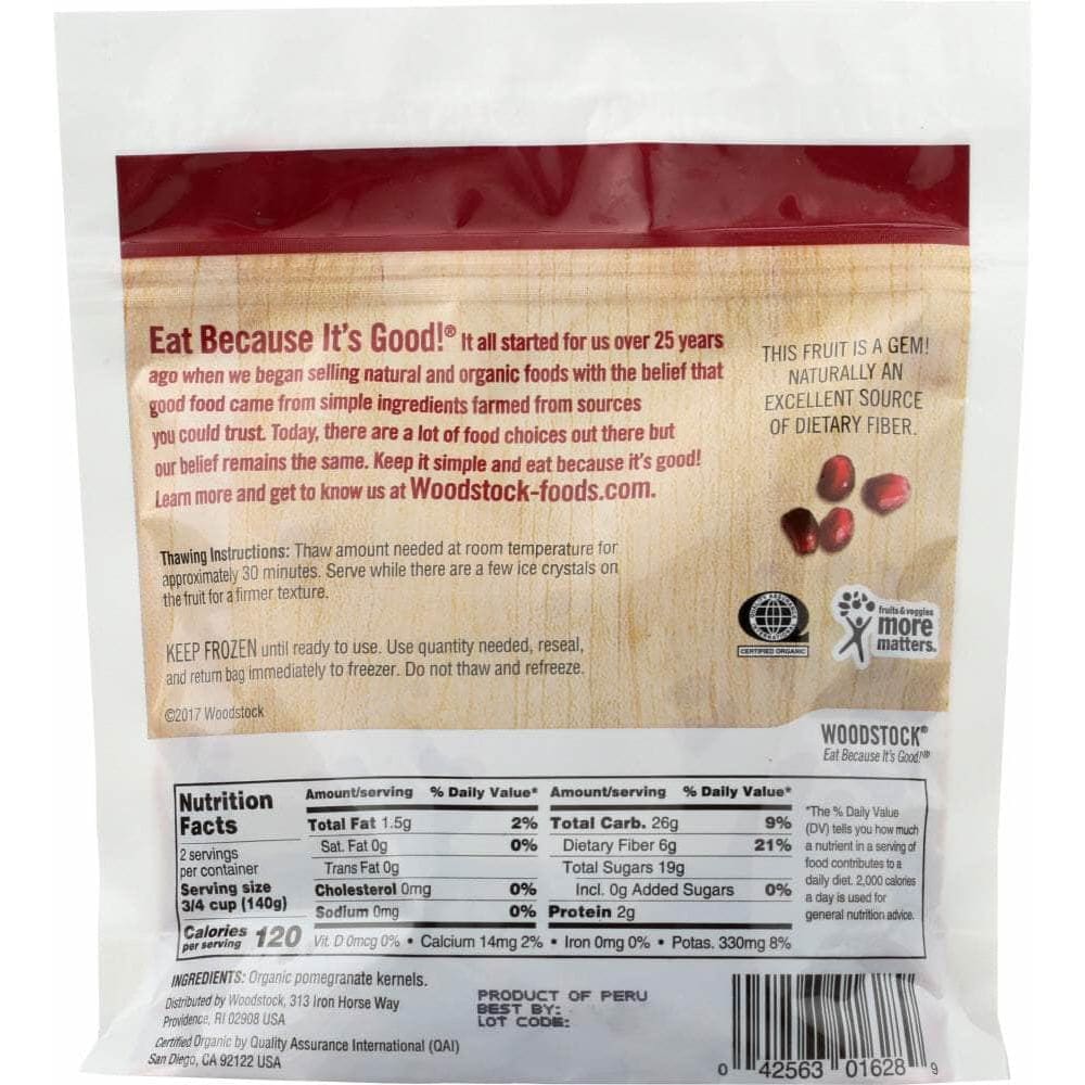 Woodstock Woodstock Organic Frozen Pomegranate Kernels, 8 oz