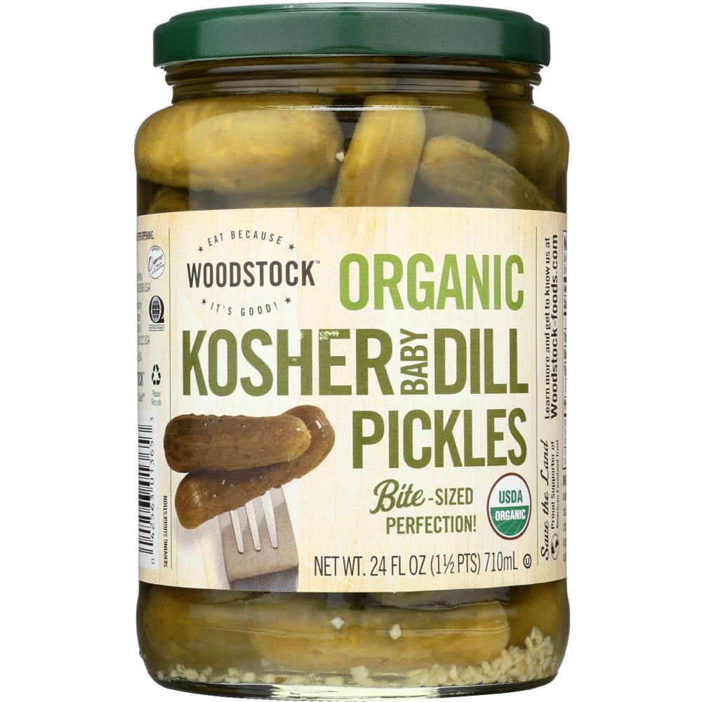 WOODSTOCK: PICKLE DILL KSHR BABY ORG (24.000 OZ) (Pack of 3) - WOODSTOCK