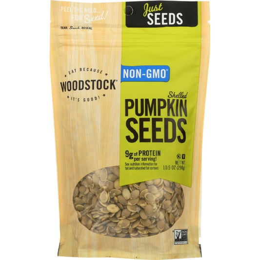 WOODSTOCK: Seeds Pumpkin Shell Unslt 10.5 OZ (Pack of 3) - Nuts > Seeds - WOODSTOCK