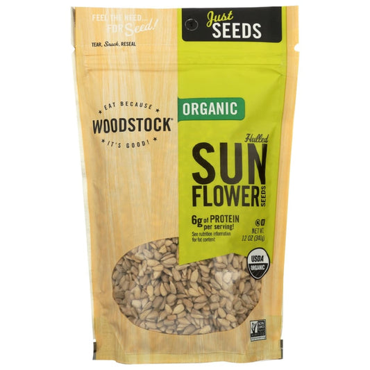 WOODSTOCK: Seeds Sunflower Raw Shld 12 oz (Pack of 4) - Nuts > Seeds - WOODSTOCK
