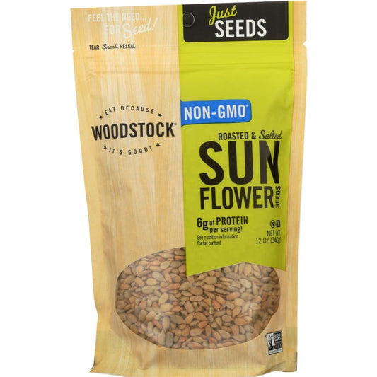 WOODSTOCK: Seeds Sunflower Rstd Sltd 12 OZ (Pack of 4) - Nuts > Seeds - WOODSTOCK