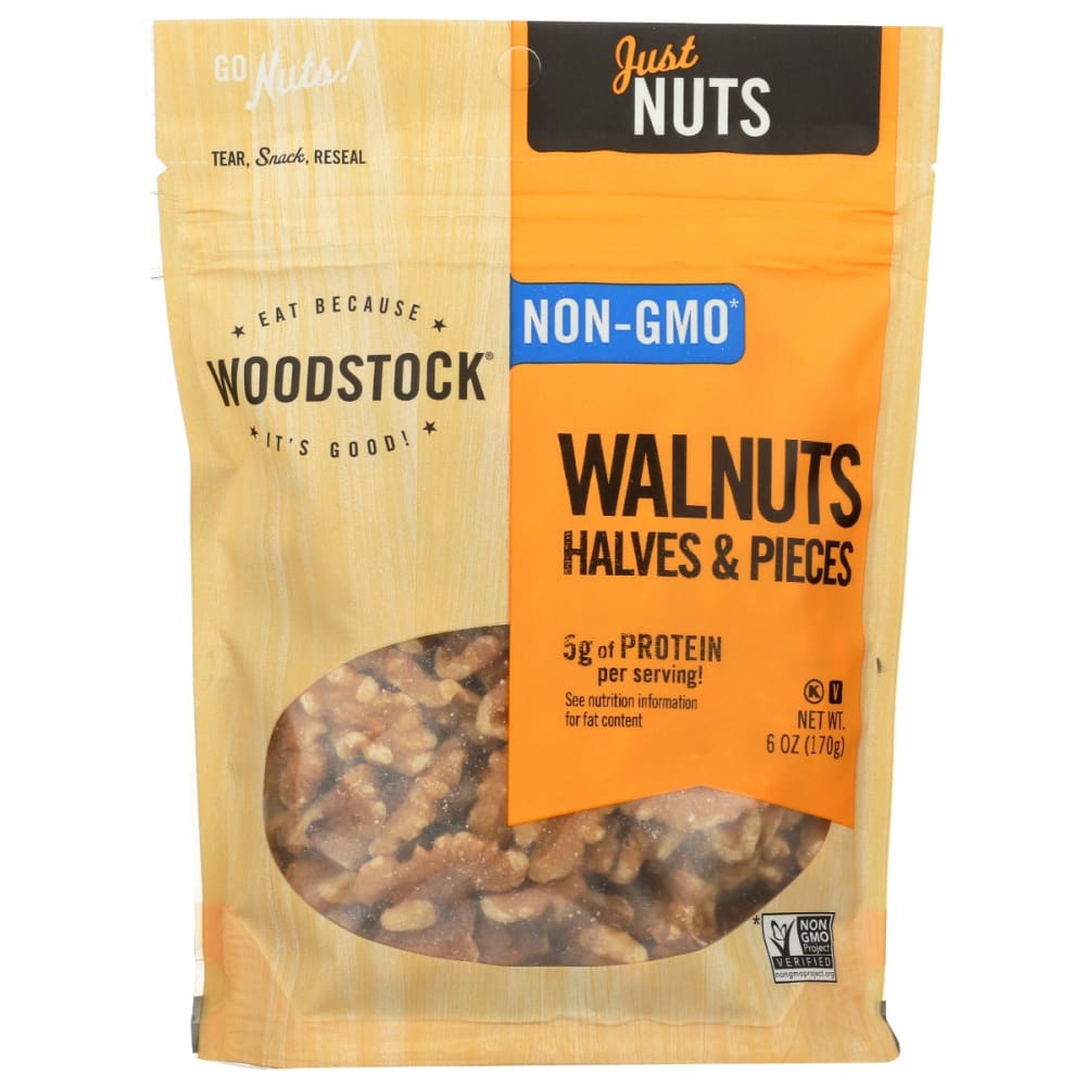 WOODSTOCK: Walnuts Halves And Pieces 6 oz (Pack of 3) - Nuts - WOODSTOCK