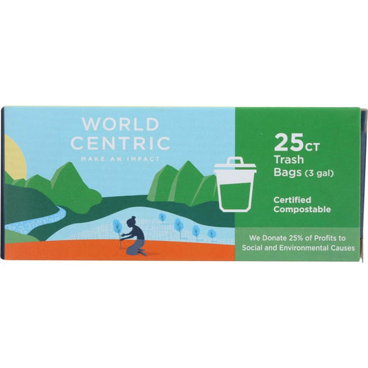 WORLD CENTRIC World Centric Bag Compost Waste 3Gal, 25 Pc