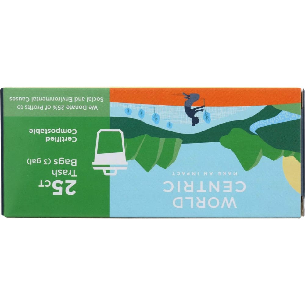 WORLD CENTRIC World Centric Bag Compost Waste 3Gal, 25 Pc