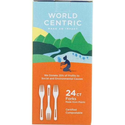 WORLD CENTRIC World Centric Fork Corn Starch, 24 Pc