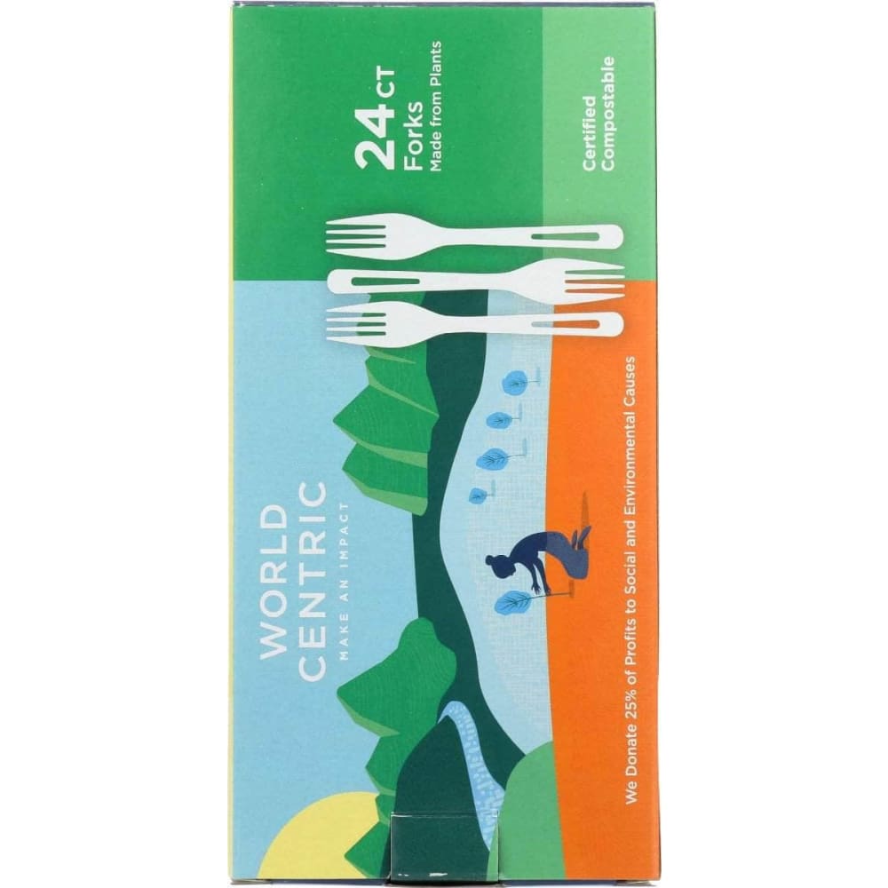 WORLD CENTRIC World Centric Fork Corn Starch, 24 Pc