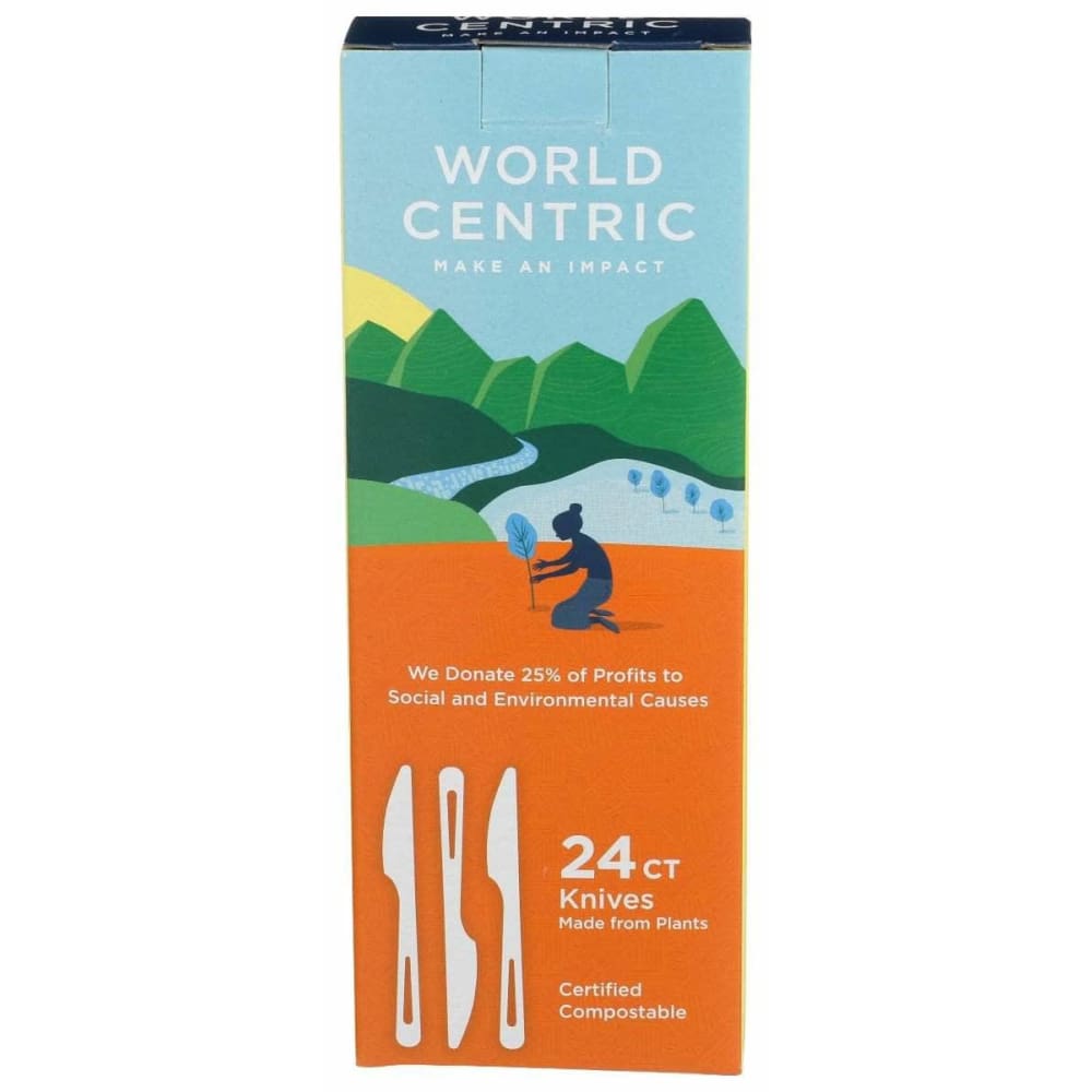 WORLD CENTRIC World Centric Knife Corn Starch, 24 Pc