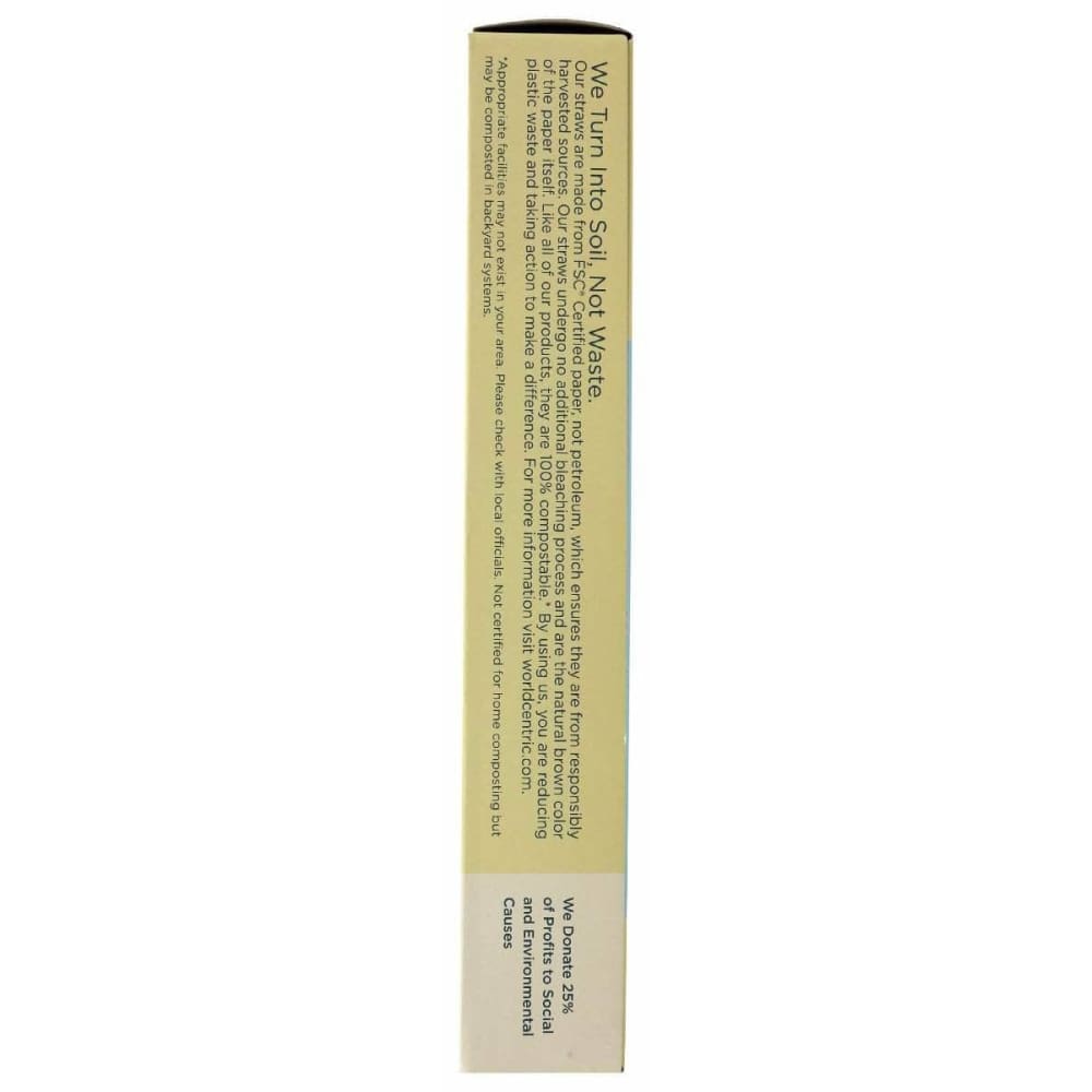 WORLD CENTRIC World Centric Paper Straw, 50 Pc