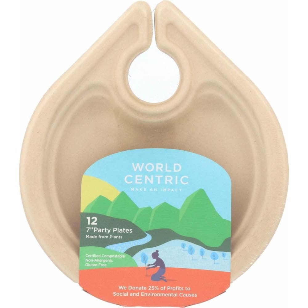 WORLD CENTRIC World Centric Plate Wine Holder, 12 Pc