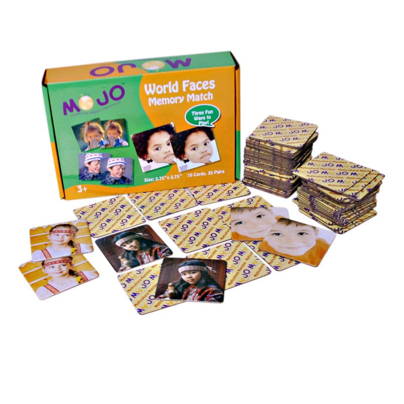World Faces Memory Match (Pack of 3) - Cultural Awareness - Mojo Education