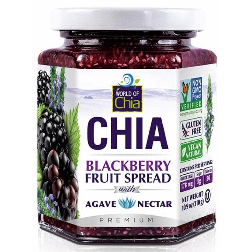 World Of Chia World Of Chia Chia Blackberry Fruit Spread With Agave Nectar, 10.90 Oz