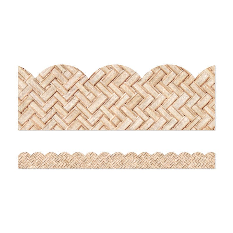 Woven Bamboo Scalloped Border True To You (Pack of 10) - Border/Trimmer - Carson Dellosa Education