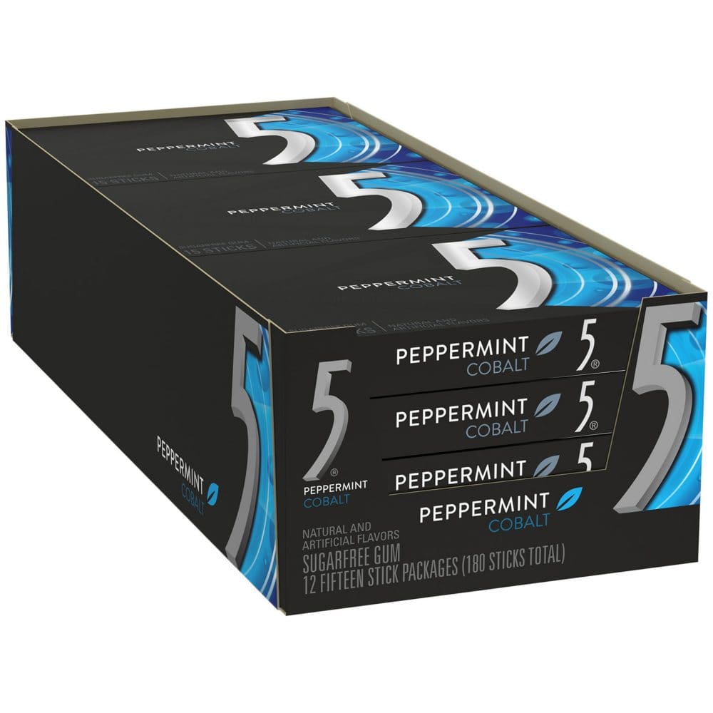 Wrigley’s 5 Gum Cobalt Peppermint (15 ct. 12 pk.) - Bulk Pantry - Wrigley’s