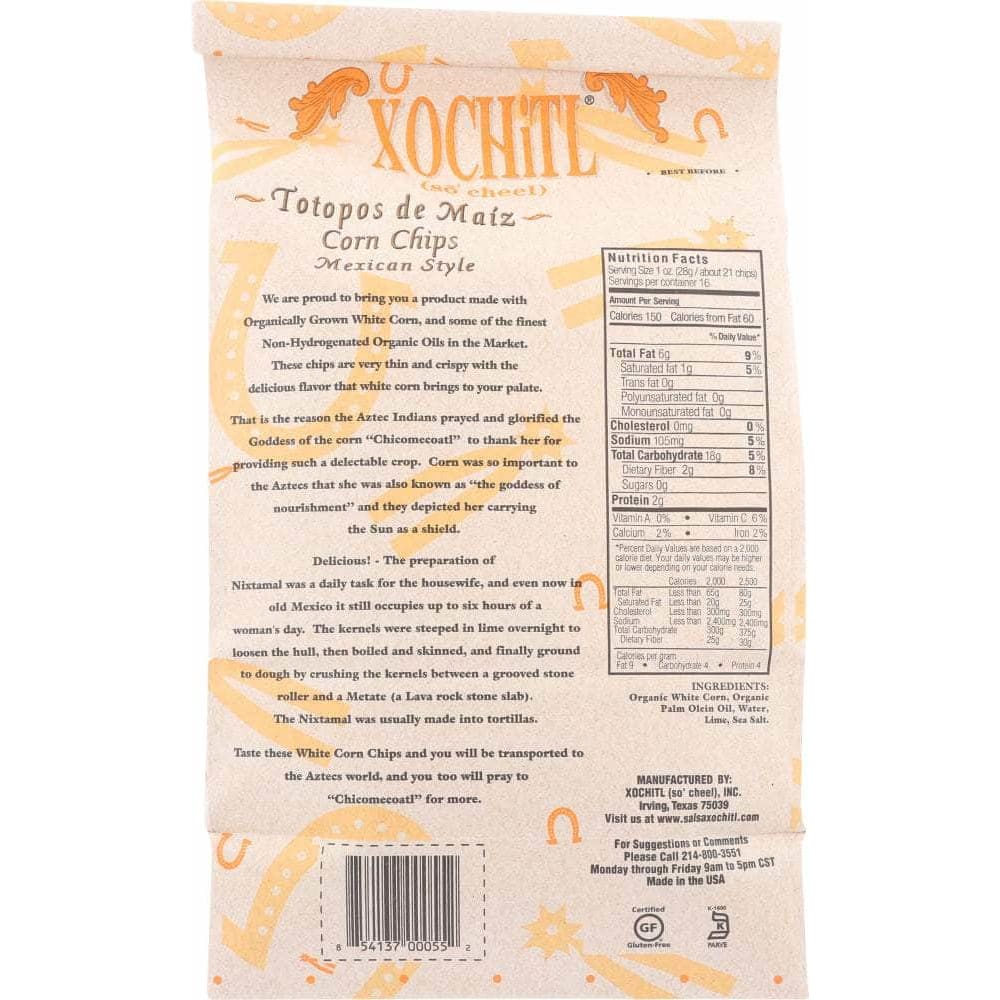 Xochitl Xochitl Mexican Style Organic White Corn Chips, 16 oz
