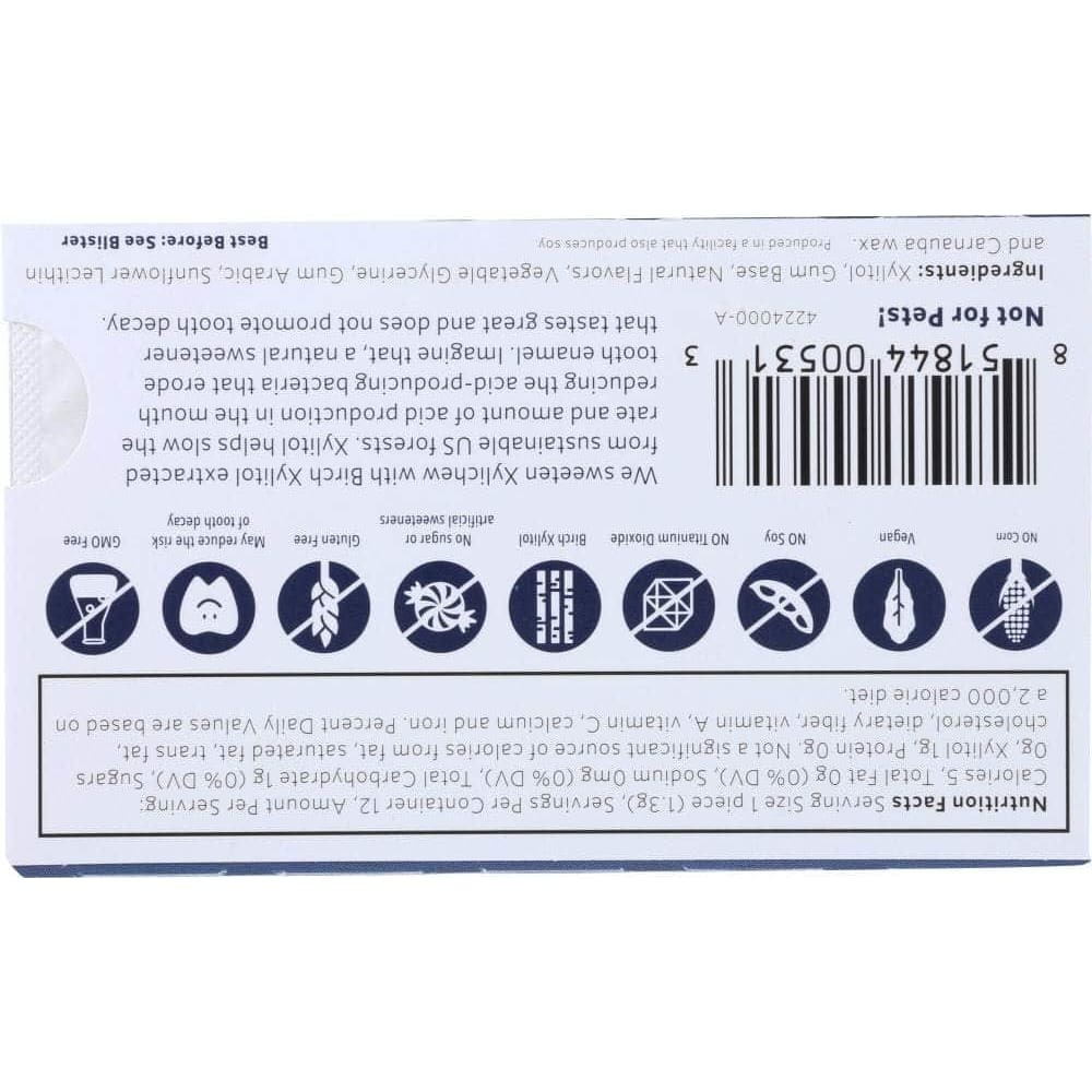 Xylichew Xylichew Sugar Free Chewing Gum Ice Mint, 12 pc