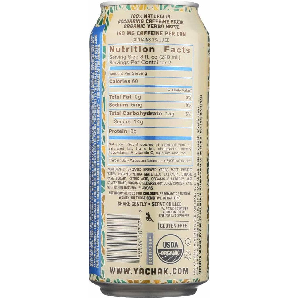 Yachak Organic Berry Blue Tea, 16 fl oz (Case of 5) | ShelHealth