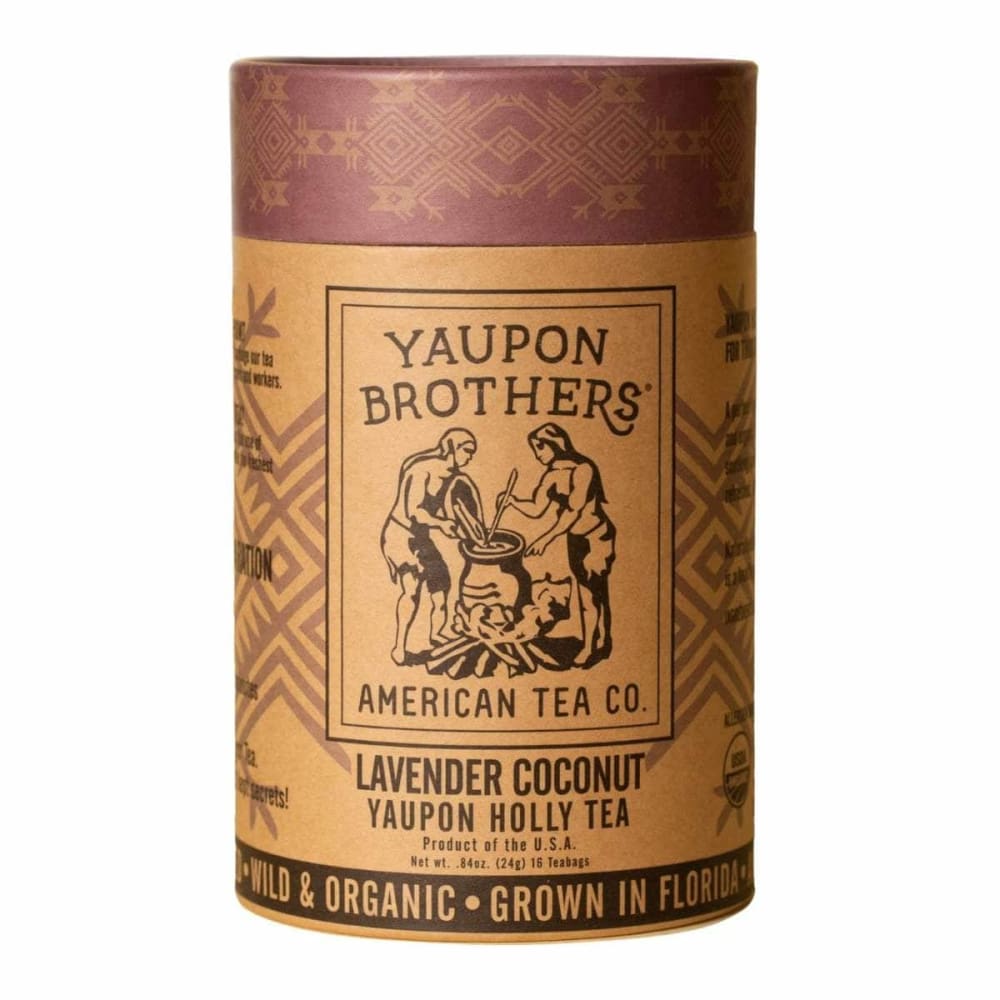 YAUPON BROTHER AMERICAN TEA Grocery > Beverages > Coffee, Tea & Hot Cocoa YAUPON BROTHERS AMERICAN TEA: Lavender Coconut Tea, 24 gm