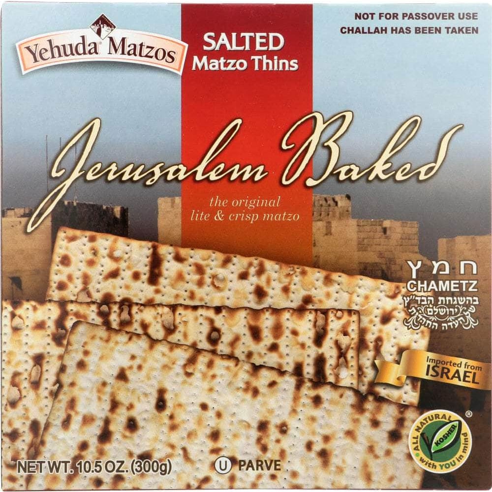 Yehuda Yehuda Matzos Jerusalem Baked Salted Matzo Thins, 10.5 oz
