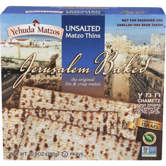 YEHUDA YEHUDA Unsalted Daily Matzo Thins, 10.5 oz