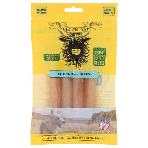 YELLOW YAK: DOG CHEW CHURRO CHEESE (4.000 OZ) (Pack of 5) - Pet > Dog > Best Natural Treats For Dogs Organic Dog Treats - YELLOW YAK