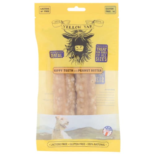 YELLOW YAK: DOG CHEW DENTAL PNT BUTTR (4.000 OZ) (Pack of 4) - Pet > Dog > Best Natural Treats For Dogs Organic Dog Treats - YELLOW YAK