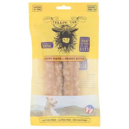 YELLOW YAK: DOG CHEW DENTAL PNT BUTTR (4.000 OZ) (Pack of 4) - Pet > Dog > Best Natural Treats For Dogs Organic Dog Treats - YELLOW YAK