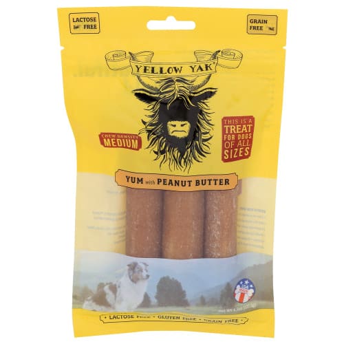 Yellow Yak: Dog Chew Peanut Butter (4.50 OZ) (Pack of 4) - Pet > Dog > Best Natural Treats For Dogs Organic Dog Treats - Yellow Yak