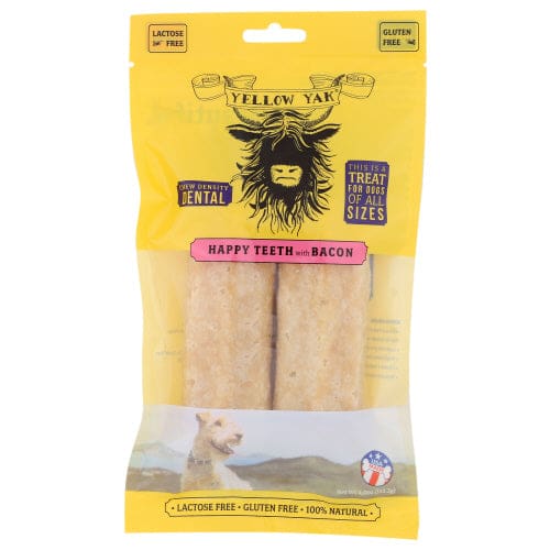 YELLOW YAK: DOG TREAT YAK DENTAL BACN (4.000 OZ) (Pack of 4) - Pet > Dog > Best Natural Treats For Dogs Organic Dog Treats - YELLOW YAK
