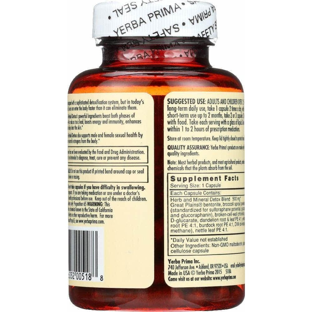 Yerba Prima Yerba Prima Bentonite Herbal Detox, 60 cp