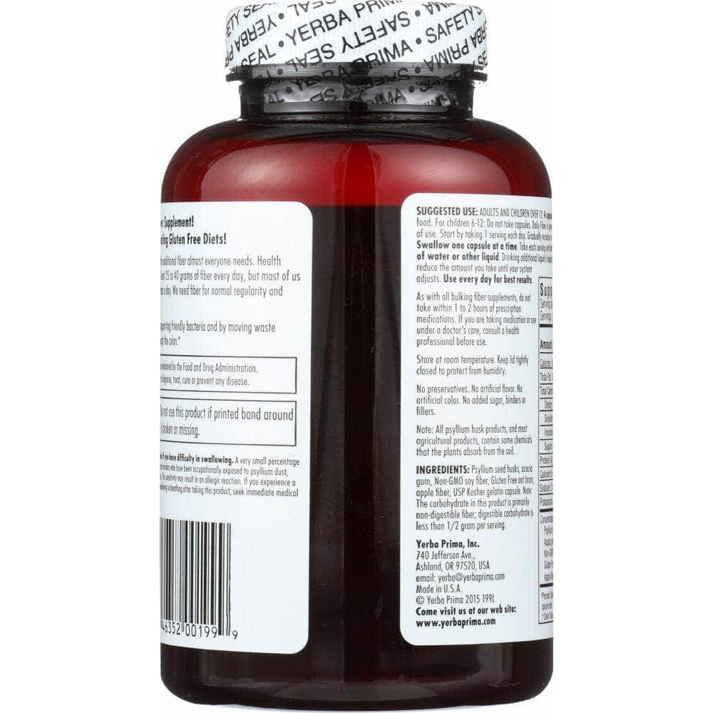 Yerba Prima Yerba Prima Daily Fiber Caps 625 mg, 180 Capsules
