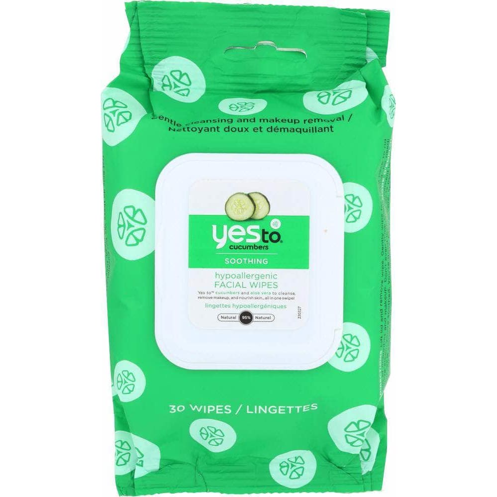 Yes To Yes To Cucumbers Facial Towelettes Natural Glow, 30 pc