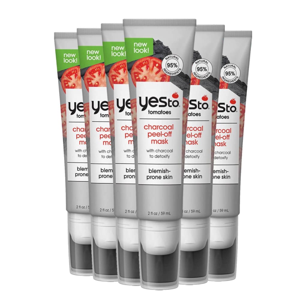 Yes To Tomatoes Detoxifying Charcoal Peel Off Face Mask 2 Fl Oz - 6 Pack - Cleanser - Yes