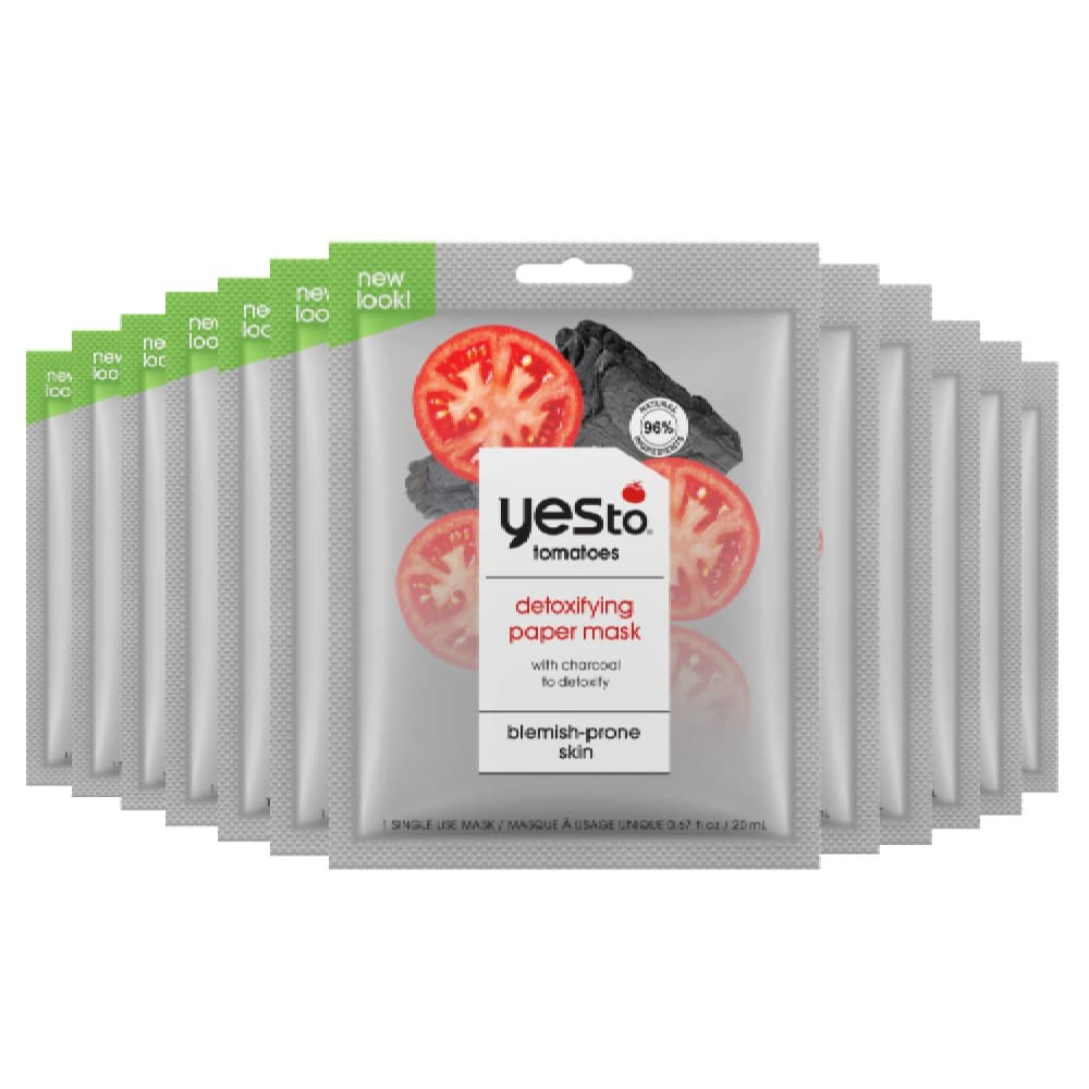 Yes To Tomatoes Detoxifying Paper Mask - 0.67 Fl Oz - 12 Pack - Facial Creams & Moisturizers - Yes
