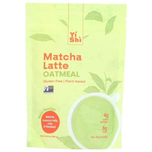 YISHI: Matcha Latte 6 Serving Oatmeal Pouch 8.5 oz (Pack of 4) - Grocery > Beverages > Coffee Tea & Hot Cocoa - YISHI