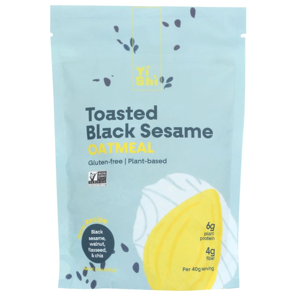 YISHI: Toasted Black Sesame 6 Serving Oatmeal Pouch 8.5 oz (Pack of 4) - Grocery > Beverages > Coffee Tea & Hot Cocoa - YISHI