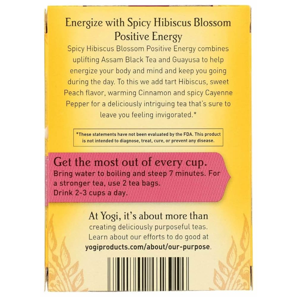 YOGI TEAS Yogi Teas Spicy Hibiscus Tea Organic, 16 Bg