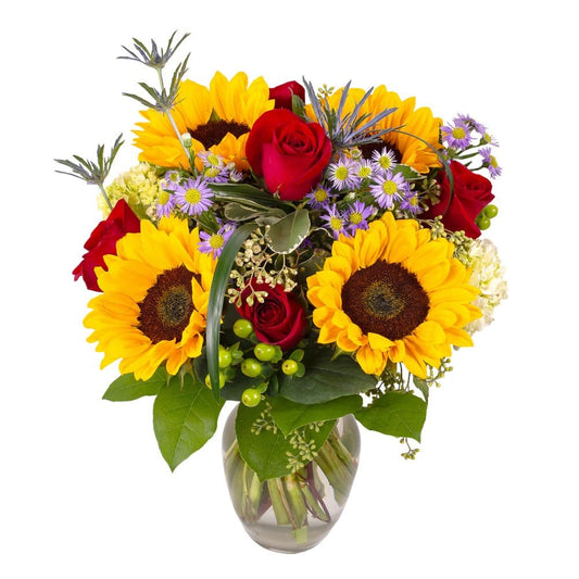 You Deserve It Bouquet + Vase (28 Stems) - Floral Arrangements - You
