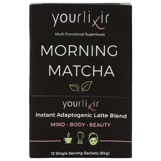 YOURLIXIR: Collagen Matcha Morning Powder 12 PK - Vitamins & Supplements > Frozen - YOURLIXIR