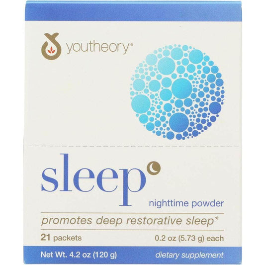 YOUTHEORY Youtheory Sleep Nighttime Powder 21 Packets, 4.2 Oz