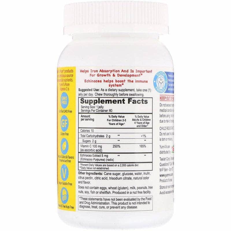 YUM VS Yum-Vs Jelly Vitamin C With Echinacea Orange, 60 Pc