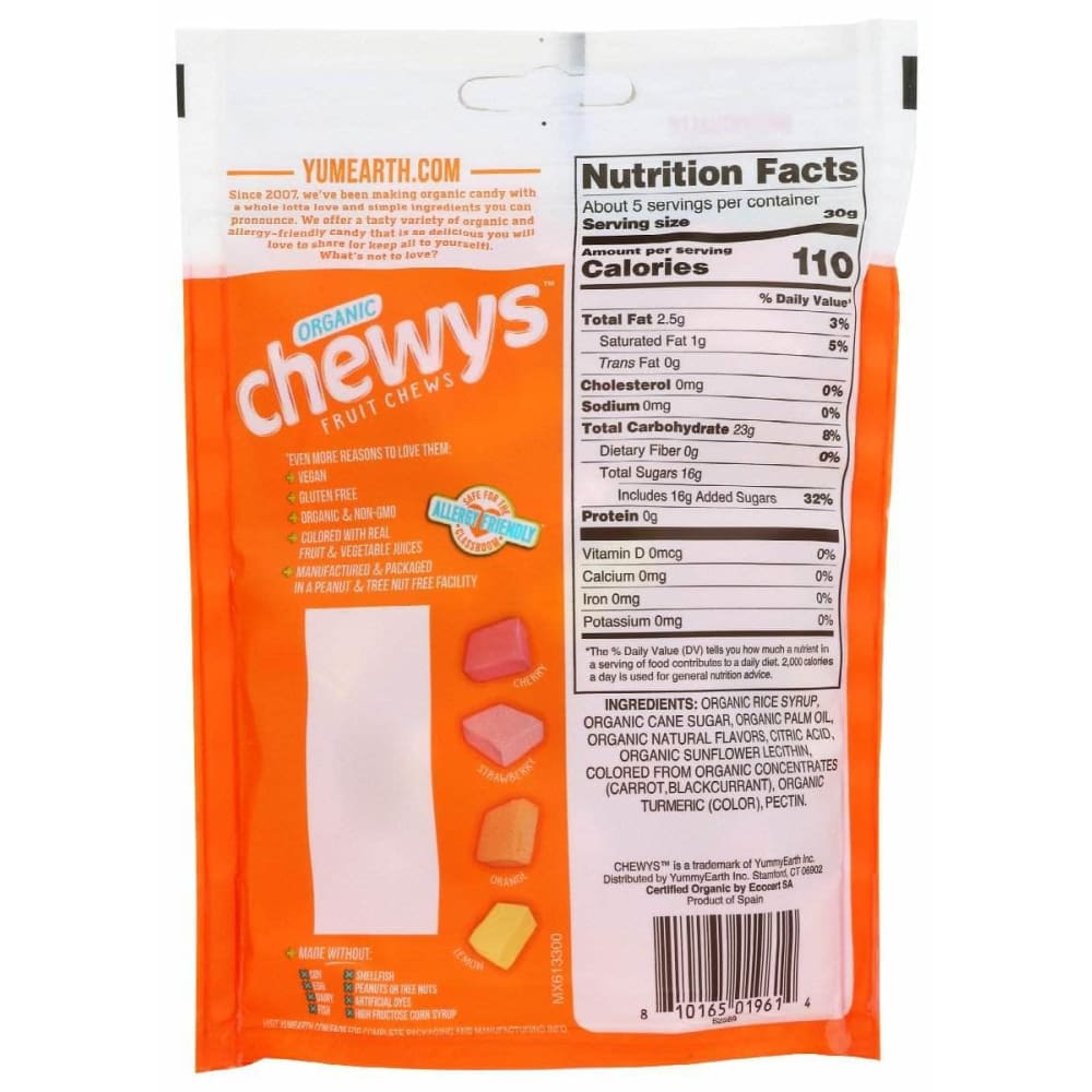 YUMEARTH Yumearth Candy Chewys Organic, 5 Oz