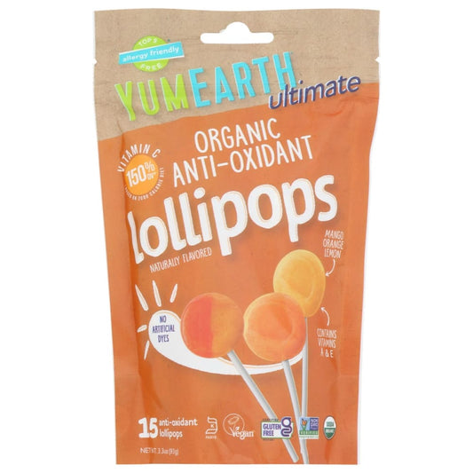 YUMEARTH: Organic Antioxidant Lollipops 3.3 oz (Pack of 4) - Grocery > Chocolate Desserts and Sweets > Candy - YUMEARTH